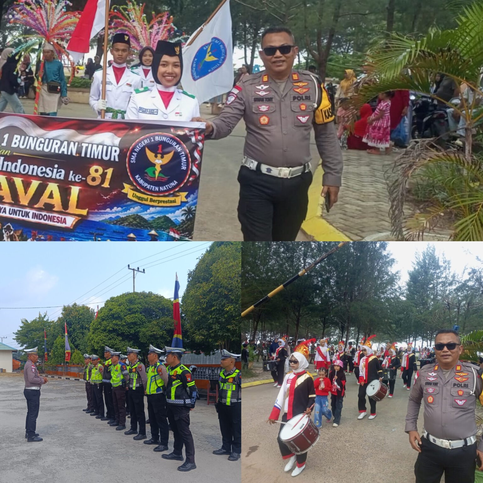 Kasatlantas Polres Natuna Pimpin Pengawalan Pawai Karnaval, Keselamatan Jadi Prioritas