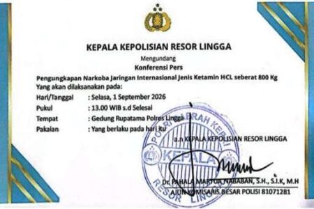 Surat undangan yang ditujukan untuk salah satu instansi pemerintah, meski berbunyi konferensi pers namun tidak ada awak media yang diundang dalam kegiatan tersebut///