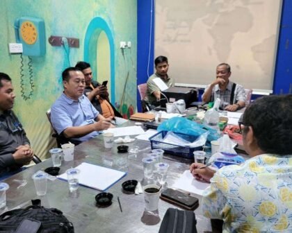 Rapat pemantapan kegiatan yang berlangsung di Balai Pers PWI Kepri, Ruko Purimas Batam, Rabu (9/9/2026).